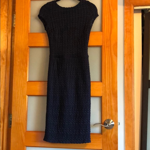 Aqua stretchy mod dress in navy medium - Picture 4 of 5